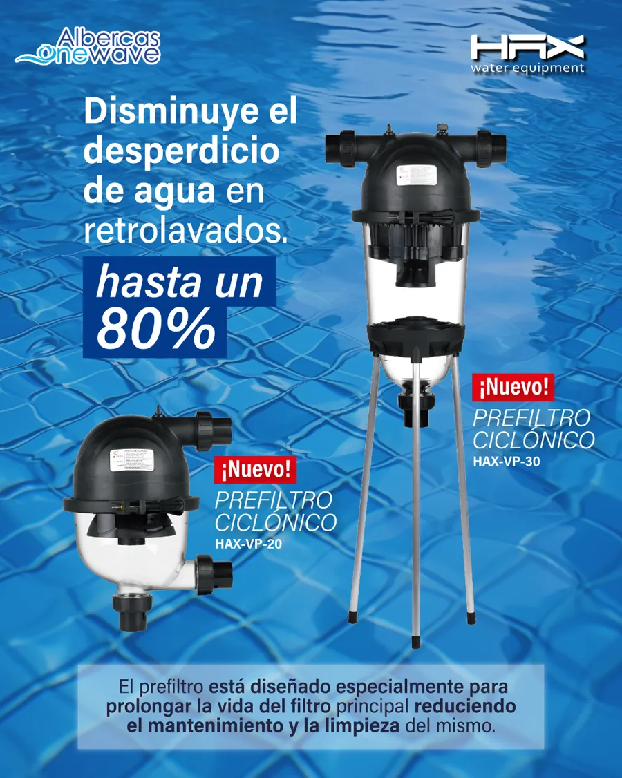 Prefiltro ciclónico HAX modelos VP-20 y VP-30